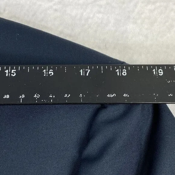 Canali Mens Wool Solid Navy Three Button Long‎ Sleeve Blazer Jacket Size 48R - Picture 8 of 16